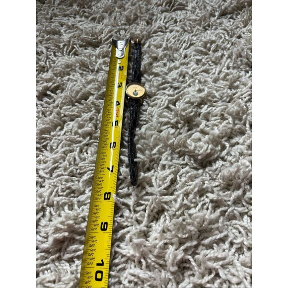 RADO Forces Military Gold Dial Black Leather Band Women's Quartz Watch / 204.359 - Picture 11 of 12